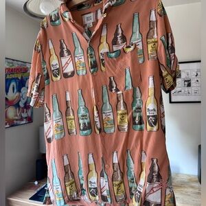 BDG(UO) BEER BUTTON UP NEW